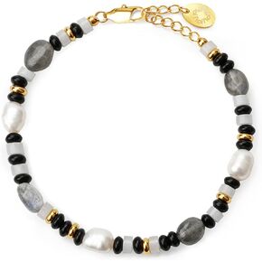 Natural Gemstone & Freshwater Pearl Bracelet for Women in Kuwait