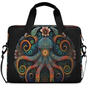 Laptop Bag (Mandala Octopus), Laptop Sleeve Case with Non-Slip Comfortable Shoulder Strap Multi-Pockets Messenger Bag Briefcase Fits 13-16 inch Laptop Computer Tablet in Kuwait