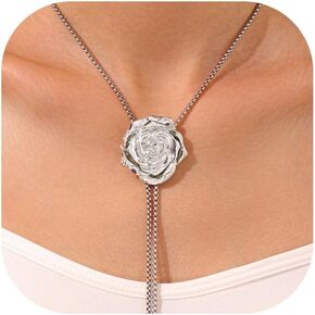 Sliver Butterfly Necklace Layered Adjustable Choker Necklaces Long Jewelry Chain for Women in Kuwait