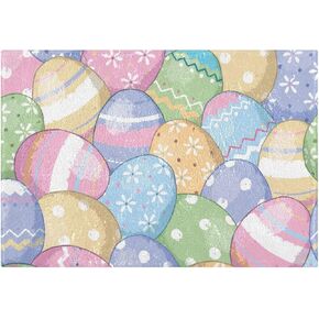 Cute Easter Eggs Absorbent Bathroom Rug, 24''x16'' Extra Soft Thick Plush Bath Mat, Non-Slip Shaggy Bath Rug for Tub, Shower and Bath, Machine Washable in Kuwait