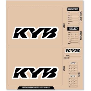 D’cor Visuals Fork/Shock/Engine Spec Decals – Compatible with KYB Black/White in Kuwait