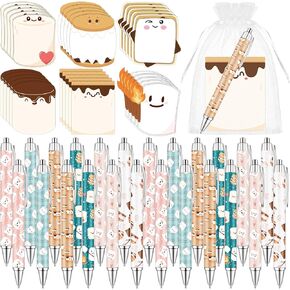30 Sets S'More Marshmallow Appreciation Gifts Bulk 30 Inspirational Marshmallow Ballpoint Pens 30 S'Mores Sticky Notes Pads Employee Appreciation Gifts for Students Teacher Team Classroom Rewards in Kuwait