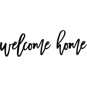 Slickss Welcome Home Metal Wall Art, Handwritten Script Entryway Decor, Farmhouse Porch Wall Art, Gallery Wall Design for Front Entrance, Welcome Home Decor in Kuwait