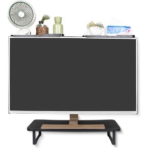 Ergonomic Monitor Stand with 2 Storage Shelves and Cable Holes - Space-saving gaming/office desk storage rack, suitable for laptops/monitors, ideal for desks, conference room in Kuwait