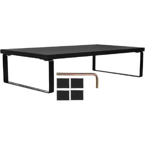 NUOBESTY Sturdy Monitor Stand Riser for Desk Computer Laptop Tabletop Organizer Black Stable Practical Monitor Riser for Home Office School Use in Kuwait