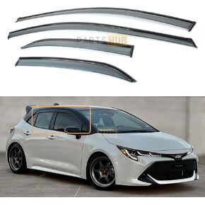 يناسب 2019-2026 تويوتا كورولا هاتشباك رياضي أسود اللون دخان ملون نافذة أقنعة المطر الحرس منحرف/2020 2021 2022 2023 2024 2025 in Kuwait