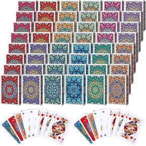 Zubebe 24 Pack Playing Cards Bulk in Vibrant Colors Mandalas Theme Playing Cards Set Deck of Cards Poker Size Standard Index Playing Cards for Card Activities Party Supplies in Kuwait