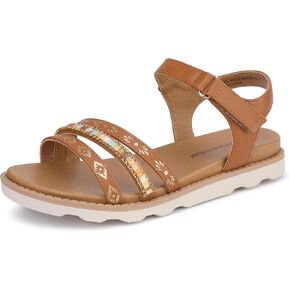 Girls Sandals Low Heel Open Toe Summer Flats Shoes Dress Sandals for Little/Big Kids in Kuwait