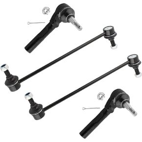 4 قطع من مجموعة قضبان ربط خارجية لشريط التأرجح الأمامي، وصلات نهاية قضيب التثبيت ومجموعة نهاية قضيب التعادل تناسب شيفروليه ماليبو 2004-2009، لبونتياك G6 2005-2010، لـ Saturn Aura 2007-2009 K80252 ES800086 in Kuwait