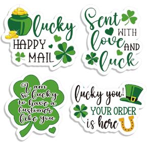 St Patricks Day Thank You Business Stickers, Happy St Patrick's Day Shamrock Sticker, Lucky Happy Maill Stickers for Small Business Handmade Envelope Packaging Package, 200 PCS in Kuwait