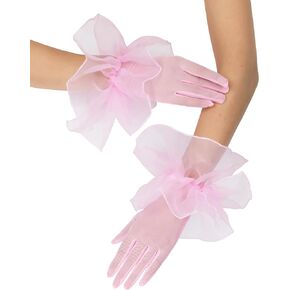 قفازات نسائية شبكية قصيرة مع قفازات دانتيل شفافة مكشكشة لأزياء العشرينيات وحفلات الأوبرا والرقص in Kuwait