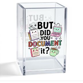 ولكن هل قمت بتوثيق ذلك حامل قلم رصاص منظم من الأكريليك، حامل ملحقات مكتب مكتب الفكاهة للموارد البشرية، هدايا ديكور مكتب مضحكة للنساء، محاسب الموارد البشرية، زملاء العمل الجرافيكي in Kuwait