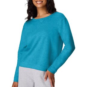 Hanes womens Crewneck Sweatshirt, Ecosmart Fleece Pullover With V-notch, Sweatshirt for Women in Kuwait