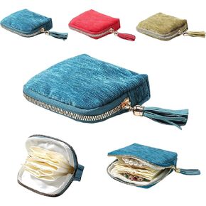 حقيبة مجوهرات صغيرة للسفر من سوبوتو، حقيبة جيب بسحاب للمجوهرات، حقيبة تنظيم مخملية ناعمة مكونة من 5 طبقات للأساور والأقراط والخواتم وحقيبة مجوهرات صغيرة محمولة للسفر والاستخدام اليومي (أزرق) in Kuwait