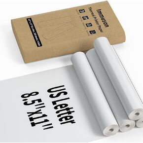 ورق طابعة حراري Immuson مقاس 8.5 بوصة × 11 بوصة مقاس حرف أمريكي، 4 لفات من الورق الحراري سريع الجفاف، لفة ورق حراري متعددة الأغراض للطابعة الحرارية المحمولة in Kuwait