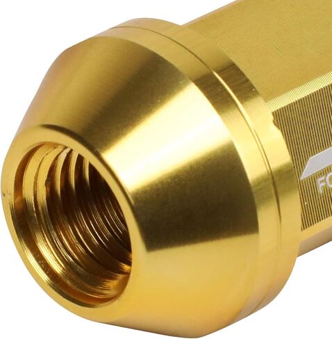 J2 Engineering 20 قطعة 7075 من الألومنيوم بنهاية مغلقة M12 x 1.5 مجموعة صواميل العروة مع محول مقبس، ذهبي، مقعد مخروطي مناسب، LN-T7-006-15-GD in Saudi Arabia