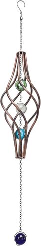 WONDER GARDEN Wind Spinner - مغازل الرياح في الهواء الطلق - معلقة 360 درجة منحوتات الرياح والمغازل مع حبة زجاجية ملونة لديكور الحديقة في الهواء الطلق أو هدية in Kuwait