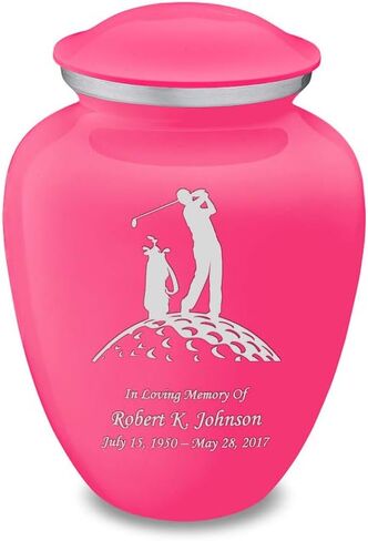 Geturns Embrace Small Personalized Golf Cremation Urns for Human Ashes I Green Funeral Urn for Men and Women I 44 lbs in Saudi Arabia