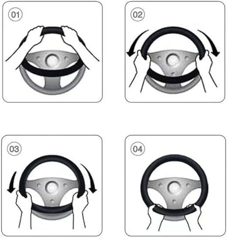 Car Steering Wheel Cover for Lincoln Nautilus,Leather Car Wheel Cover Protector Non-Slip Safety Soft Durable for Men and Women Car Interior Accessories,DD-White+Carbon Fiber in Saudi Arabia