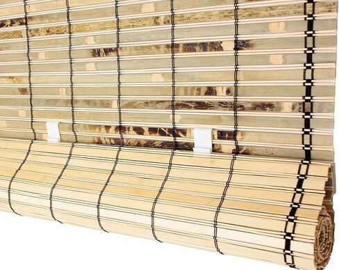 Seta Direct, Natural Bamboo Slat Tortoise Shell Cordless Roll Up Window Blind 72-Inch Wide By 72-Inch Length in Kuwait