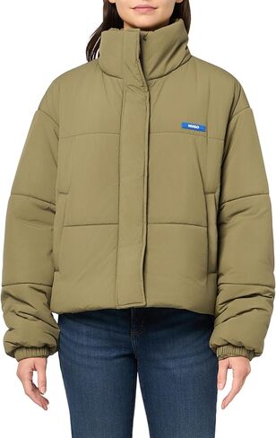 HUGO Women's Small Logo Lightweight Cropped Puffer Jacket in Saudi Arabia