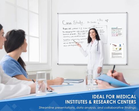 لوح مسح جاف مقاس 60 بوصة × 40 بوصة، لوحة بيضاء كبيرة للجدار مع أقلام تحديد وحامل أقلام مغناطيسي، لغرفة الاجتماعات والمكتب والمدرسة المنزلية in Kuwait