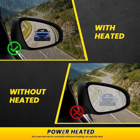 Passenger Right Side Mirror Assembly Compatible with 2015-2017 Camry Heated & Power and Manual Folding Side View Mirror 8790106040 8790206020 Black (5Pins) in Saudi Arabia