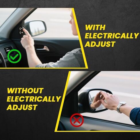 Passenger Right Side Mirror Assembly Compatible with 2015-2017 Camry Heated & Power and Manual Folding Side View Mirror 8790106040 8790206020 Black (5Pins) in Saudi Arabia