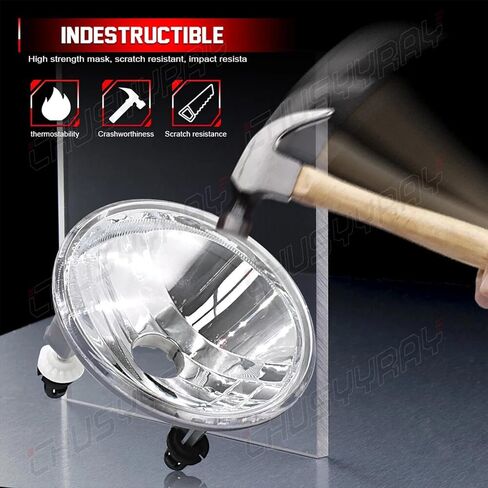 CHUSYYRAY متوافق مع مجموعة مصابيح الضباب بونتياك G8 2008 2009، مصابيح ضباب أمامية LED بعدسة شفافة، مصابيح ضباب، جانب السائق والراكب 6000K أبيض بارد، التوصيل والتشغيل، حزمة من 2 in Saudi Arabia