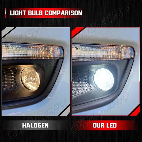 CHUSYYRAY متوافق مع مجموعة مصابيح الضباب بونتياك G8 2008 2009، مصابيح ضباب أمامية LED بعدسة شفافة، مصابيح ضباب، جانب السائق والراكب 6000K أبيض بارد، التوصيل والتشغيل، حزمة من 2 in Saudi Arabia