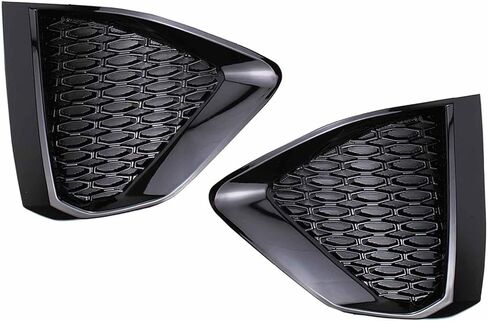 زوج MOTOKU أغطية مصابيح الضباب السوداء ممتص الصدمات مع فتحة لنيسان ماكسيما S SL SR SV 2018-2023 للراكب الأيمن والجانب الأيسر للسائق وحواف مصباح الضباب in Kuwait