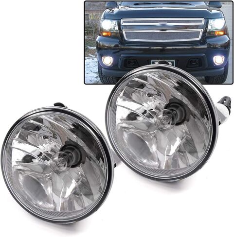 CHEDA Fog Lights Clear Lens Compatible with Chevy 2007-2014 Suburban Tahoe GMC Yukon Ford Mustang/Fit Chevy Avalanche 2007-2013/Fit Chevy Camaro 2010-2013 in Saudi Arabia