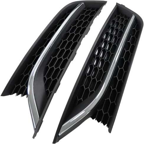 Front Bumper Lower Grille & Front Grill Fog Lamp Bezel Compatible with Volkswagen Passat 2012-2015 Replaces 561853665E 561853666E 561853677 in Saudi Arabia