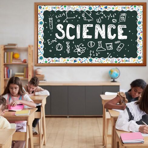 Capoda 24 Pcs Magnetic Science Bulletin Board Border Science Lab Classroom Decoration 11.8 x 2 Inch Scientific Lab Borders White Magnet Decor Trim for Back to School Classroom Scientist Supplies Decor in Saudi Arabia