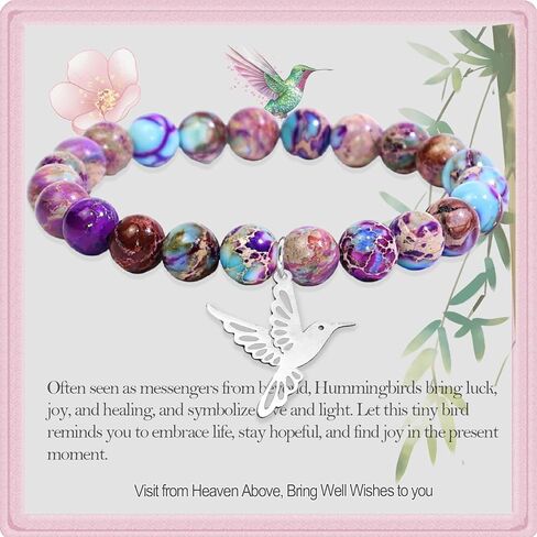 Hummingbird Bracelet for Women Hummingbird Lover Gifts Hummingbird Charm Jewelry Hummingbird Inspirational Gifts for Mom Daughter Sister Niece Granddaughter Best Friend Women Girls Birthday Gift in Kuwait