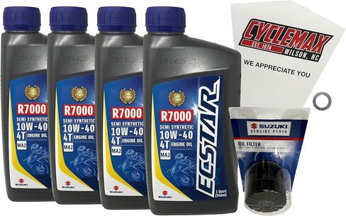 مجموعة تغيير الزيت شبه الاصطناعية متوافقة مع 2002-2019 سوزوكي DL1000 VSTROM in Saudi Arabia