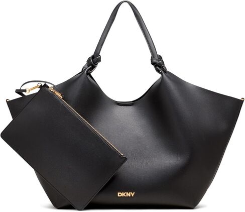 DKNY Fashion Soft Classic Casual Handbags Tote, Black/Gold in Kuwait