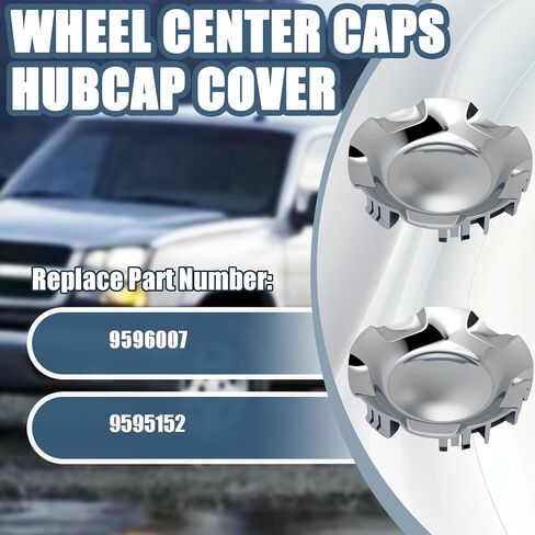 4 قطع من أغطية مركز العجلات (عجلات مقاس 20 بوصة بخمسة أذرع فقط) مناسبة لسيارة شيفروليه سيلفرادو أفالانش 2007-2013 سوبربان تاهو 2007-2014 يستبدل 9597686، 9595152 in Kuwait