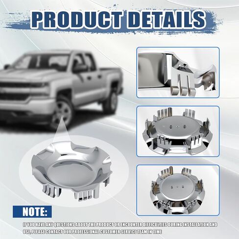 4 قطع من أغطية مركز العجلات (عجلات مقاس 20 بوصة بخمسة أذرع فقط) مناسبة لسيارة شيفروليه سيلفرادو أفالانش 2007-2013 سوبربان تاهو 2007-2014 يستبدل 9597686، 9595152 in Kuwait