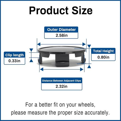 2.5In Wheel Center Cap for 2015-2025 Ford F150 Expedition Ranger Taurus Bronco Rim Hubcap PN: HL3V-1A096 HL3Z-1A096 HL3Z-1130 KL3V-1A096 ML3V-1A096, 4 PCS, Gloss Black in Saudi Arabia