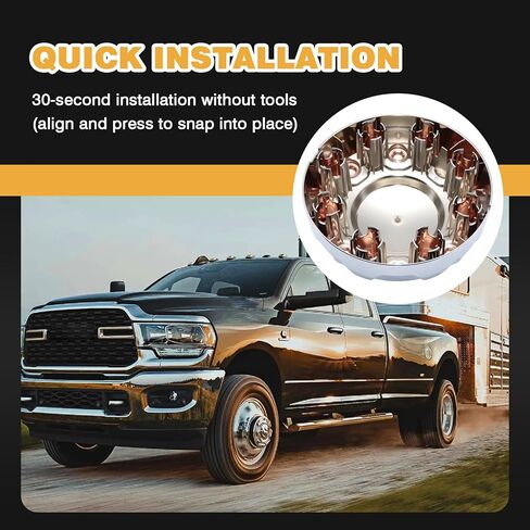 Chrome Wheel Center Cover Hub Cap Compatible with Dodge Ram 2500 3500 SRW 2019-2024, Chrome Hub Cap Replacement for 6PG02SZ0AB 6PG02SZ0AC 68636895AA in Kuwait