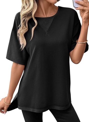 SHEWIN T Shirts for Women Crew Neck Comfort Colors Short Sleeve Shirts Spring Outfits Summer Tops for Women 2026 in Saudi Arabia