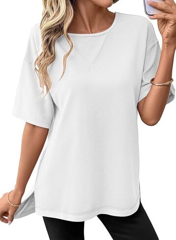 SHEWIN T Shirts for Women Crew Neck Comfort Colors Short Sleeve Shirts Spring Outfits Summer Tops for Women 2026 in Saudi Arabia