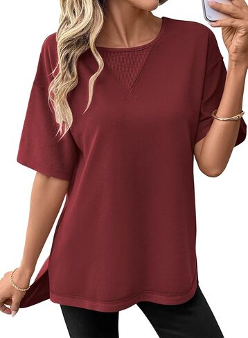 SHEWIN T Shirts for Women Crew Neck Comfort Colors Short Sleeve Shirts Spring Outfits Summer Tops for Women 2026 in Saudi Arabia