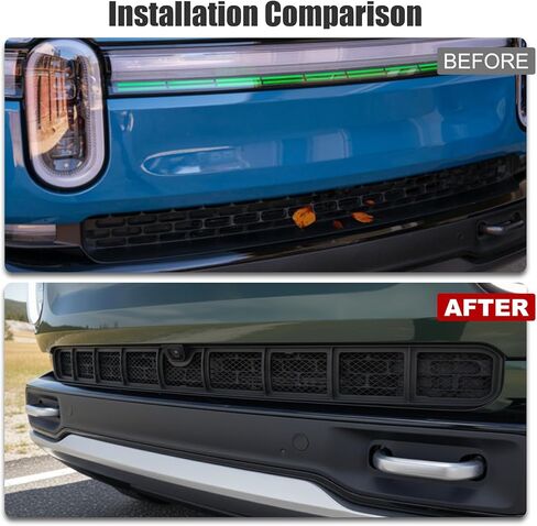 3Pcs Grille Mesh Insert Fit for R1T/ R1S Radiator Protective Mesh Grille Insert Panel Bug & Debris Protector for R1T/R1S 2022-2025 in Kuwait