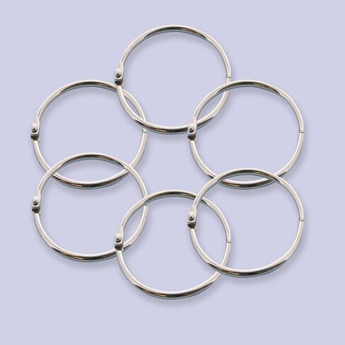 BAZIC Products Loose Leaf Binder Ring 2", Book Rings Binder Rings, Nickel Plated Steel Metal Ring for Flash Cards, Index Card, Keychain (6/Pack), 1-Pack in Saudi Arabia
