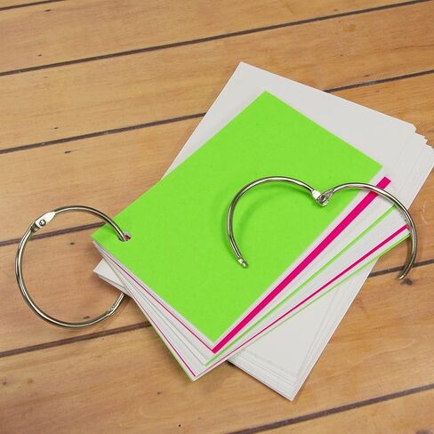 BAZIC Products Loose Leaf Binder Ring 2", Book Rings Binder Rings, Nickel Plated Steel Metal Ring for Flash Cards, Index Card, Keychain (6/Pack), 1-Pack in Saudi Arabia