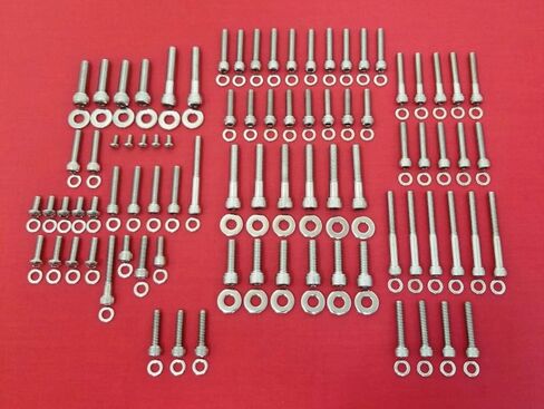 1999-2006 Harley Touring Ultra Electra Glide Road Glide Road King Street Glide Polished Stainless Steel Engine Transmission Allen Bolt KIT Set in Kuwait