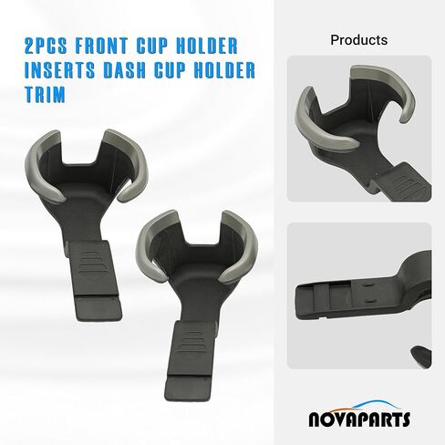 52124622 2PCS Front Cup Holder Inserts Dash Cup Holder Trim for 2017-2022 Chevy S10 Colorado Trailblazer, RG Crew Space Single Cab (Black) in Saudi Arabia
