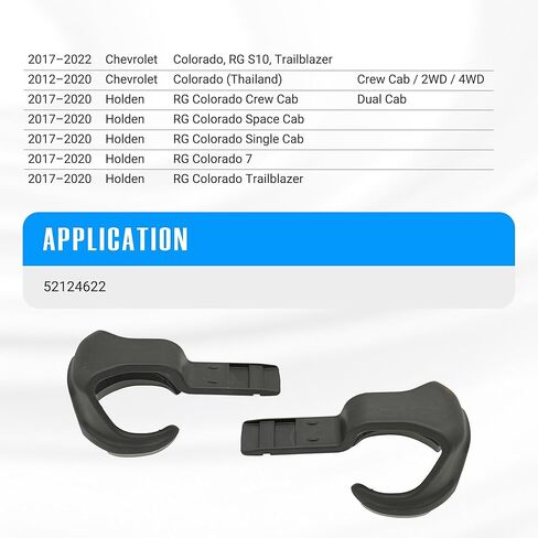 52124622 2PCS Front Cup Holder Inserts Dash Cup Holder Trim for 2017-2022 Chevy S10 Colorado Trailblazer, RG Crew Space Single Cab (Black) in Saudi Arabia